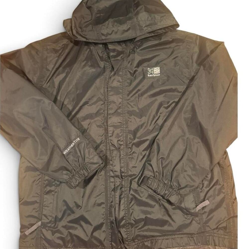 Karrimor Weathertite Hooded Rain Jacket Youth 13 Year Black Lightweight Packable